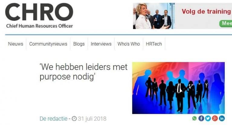CHRO Magazine - Jean-Paul van Londen over Purpose
